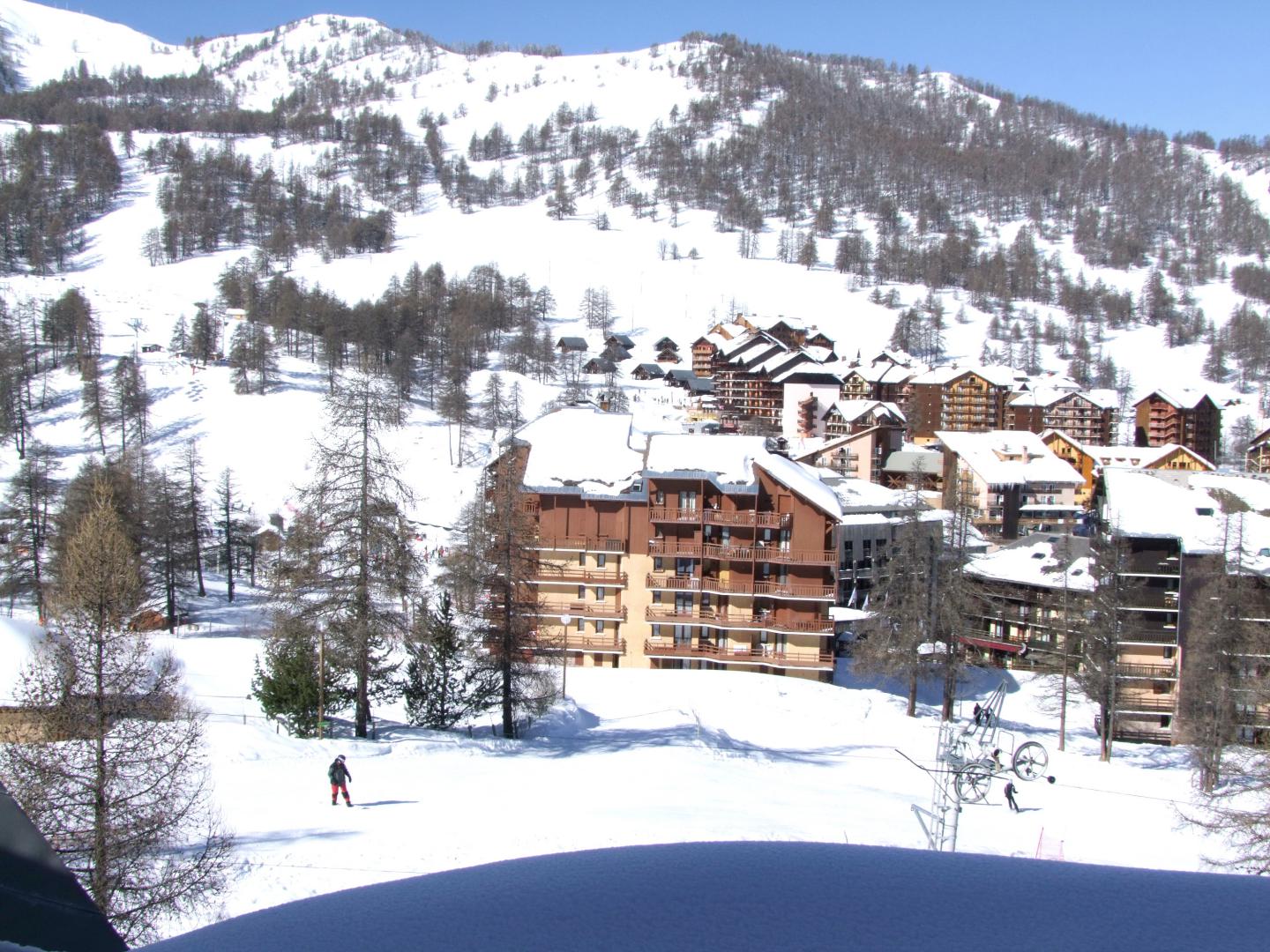 Vue de la terasse coté piste